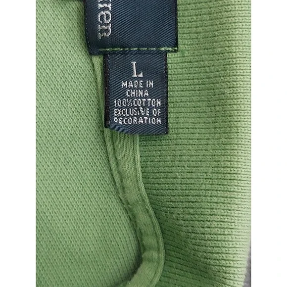Vtg Polo Ralph Lauren Shirt Mens Large Green Blue Pique Pony golf Lot of 2 - Picture 6 of 16
